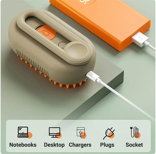 3-in-1 Electric Grooming Brush — Deshed, Detangle & Massage