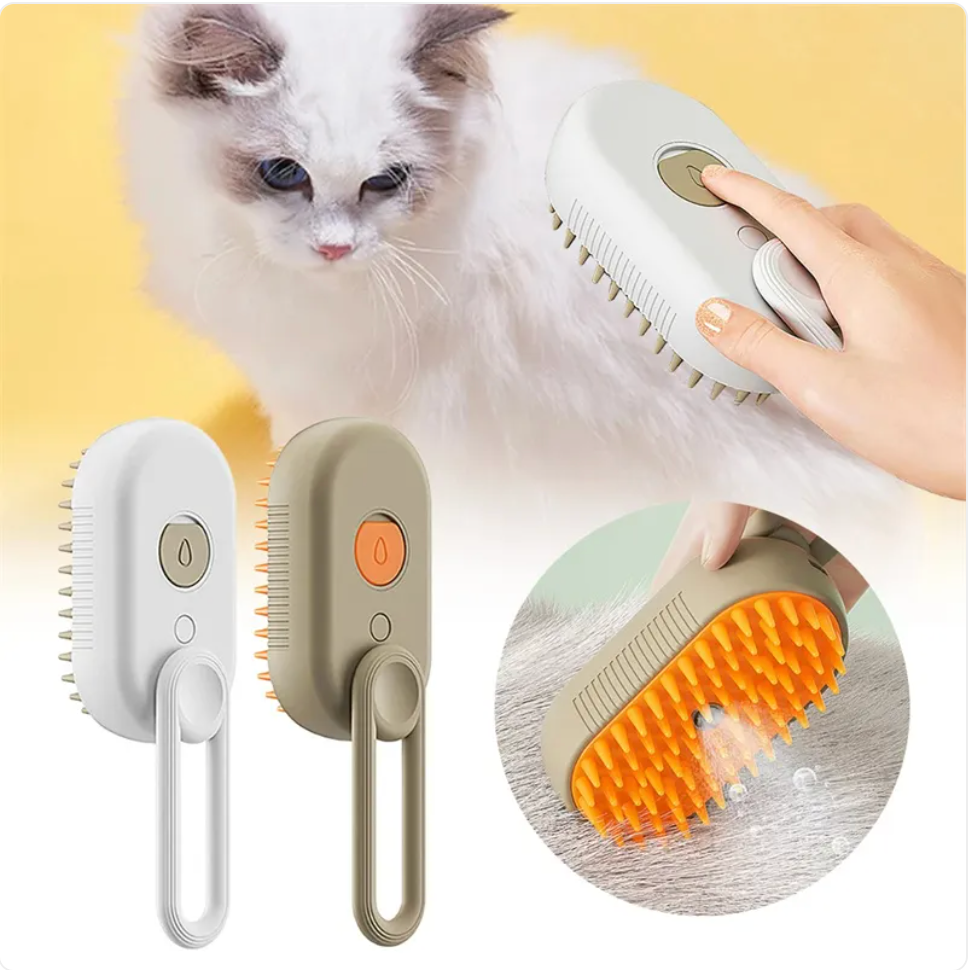 3-in-1 Electric Grooming Brush — Deshed, Detangle & Massage