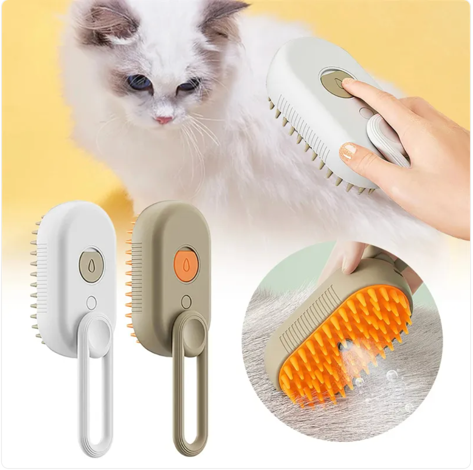 3-in-1 Electric Grooming Brush — Deshed, Detangle & Massage