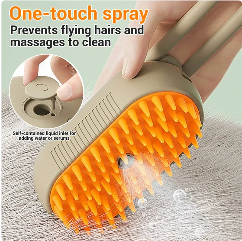 3-in-1 Electric Grooming Brush — Deshed, Detangle & Massage
